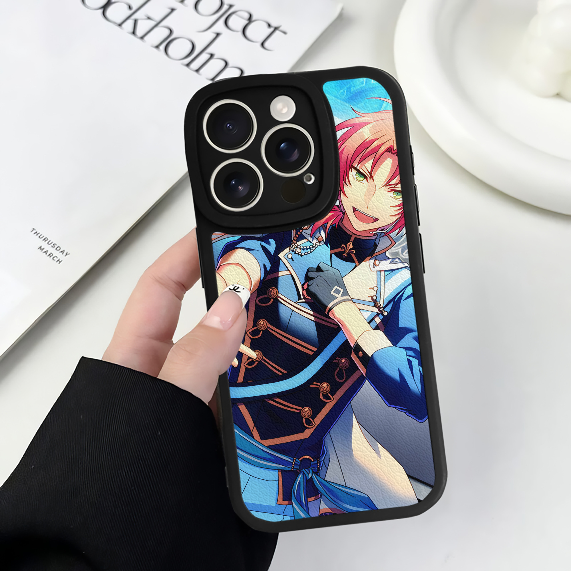 （画像用） あんさんぶるスターズ! Ensemble Stars 【iPhone 16シリーズ対応】シリコンスマホケース（レザー調） 材質：シリコン
